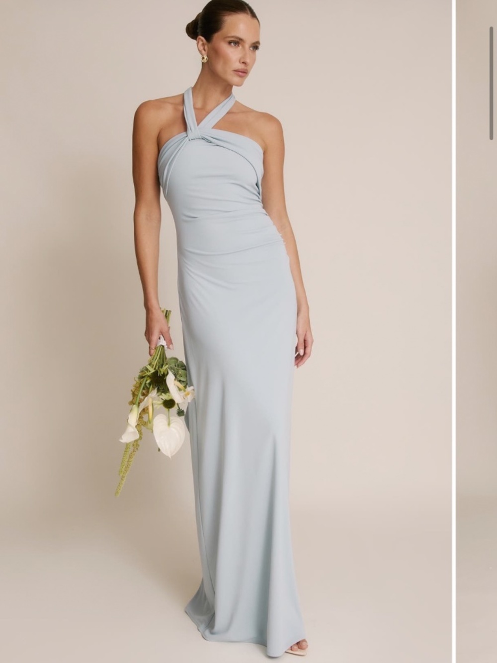 Six Stories Halter Neck Stretch Bridesmaid Dress